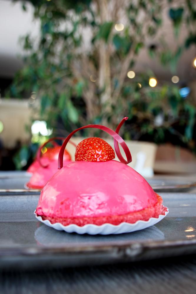 Dessert à la fraise